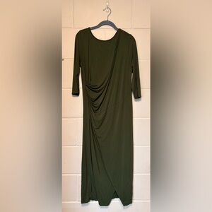 Everly Long Sleeve Olive Dress